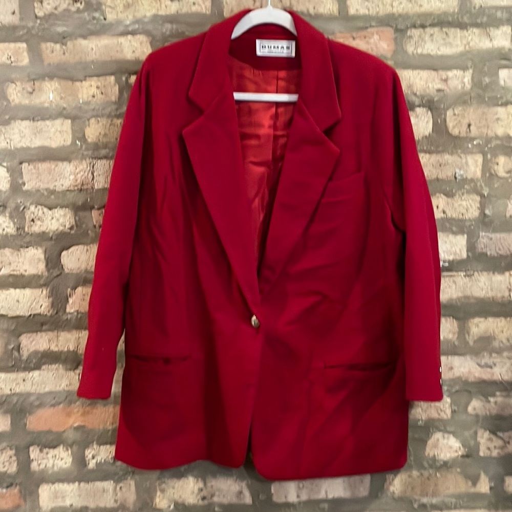 Dumas Red Blazer with single button enclosure size L